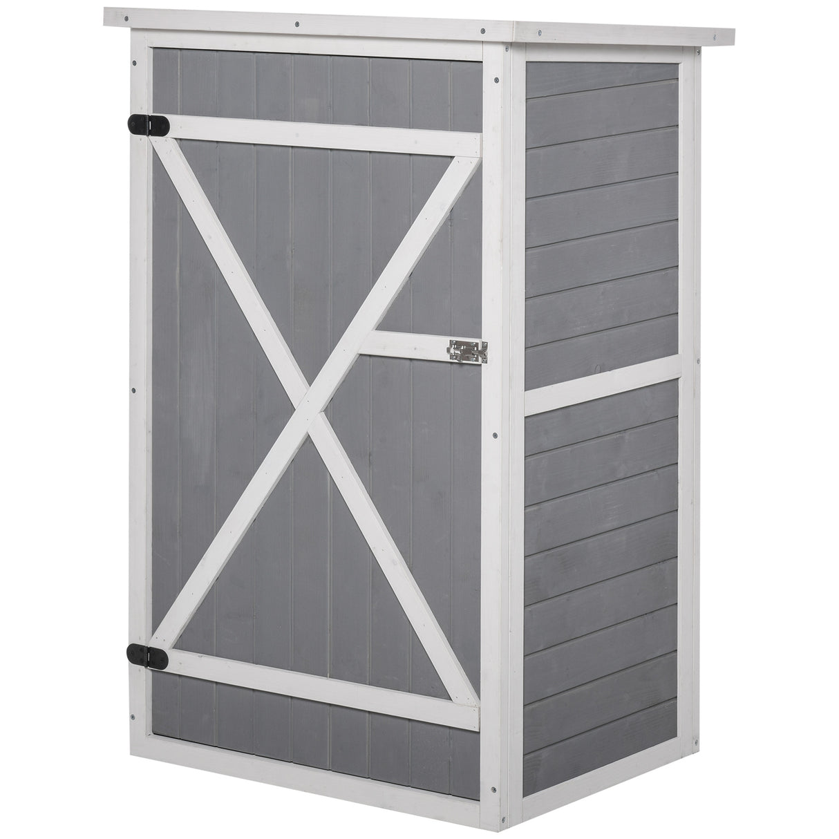easycomfort casetta da giardino in legno di abete impermeabile capanno attrezzi da esterno 75x56x115cm