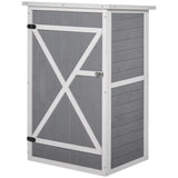 easycomfort casetta da giardino in legno di abete impermeabile capanno attrezzi da esterno 75x56x115cm