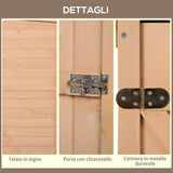 easycomfort easycomfort capanno attrezzi da esterno in legno abete impermeabile 75x56x115 cm
