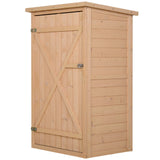 easycomfort easycomfort capanno attrezzi da esterno in legno abete impermeabile 75x56x115 cm