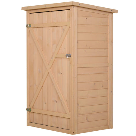 easycomfort easycomfort capanno attrezzi da esterno in legno abete impermeabile 75x56x115 cm