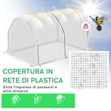 easycomfort mini serra da giardino e balcone in plastica pe e acciaio con chiusura a zip 99x71x60 cm