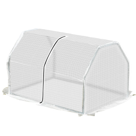 easycomfort mini serra da giardino e balcone in plastica pe e acciaio con chiusura a zip 99x71x60 cm
