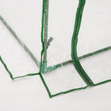 easycomfort serra da giardino a tunnel in acciaio e con copertura in pvc 200x100x80 cm trasparente e verde