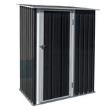 easycomfort casetta porta attrezzi capanno in acciaio impermeabile 142x84x189cm 30105