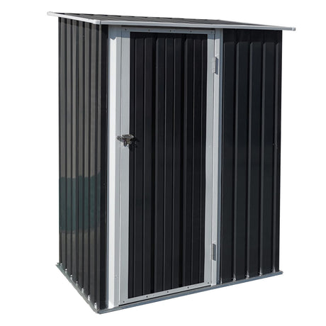 easycomfort casetta porta attrezzi capanno in acciaio impermeabile 142x84x189cm 30105