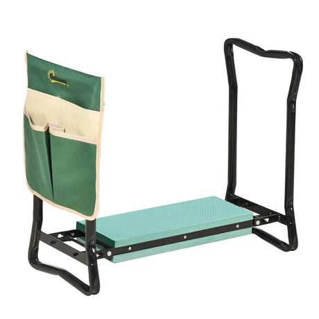 easycomfort easycomfort inginocchiatoio panca da giardino pieghevole con tasca porta attrezzi