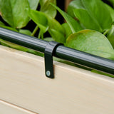 easycomfort easycomfort letto per orto in cassetta con serra da giardino portapiante da esterno in legno e pe per fiori e verdure 121x55x117cm