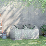 easycomfort mini serra da giardino con 2 finestre avvolgibili e copertura pe anti uv 119x60x60cm bianco