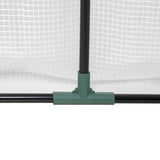 easycomfort mini serra da giardino con 2 finestre avvolgibili e copertura pe anti uv 119x60x60cm bianco