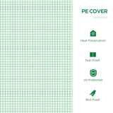 easycomfort serra da giardino con copertura in pe picchetti e bordi estesi 120x60x60cm verde