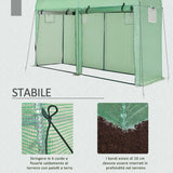 easycomfort easycomfort serra a tunnel da giardino 2 porte avvolgibili 4 finestre acciaio e pe