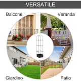 easycomfort easycomfort fioriera da esterno con vaso autoirrigante e griglia per rampicanti
