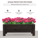 easycomfort easycomfort fioriera da esterno portapiante vaso per orto rialzato in legno