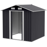 easycomfort capanno da giardino 2x1.5x1.9m in acciaio zincato doppia porta scorrevole e 4 prese d aria