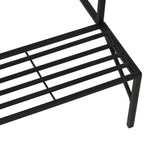 easycomfort easycomfort scaffale portapiante con 3 ripiani e pannello verticale per piante rampicanti in metallo nero