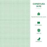 easycomfort easycomfort serra piccola per giardino e balcone con finestre e copertura in pe 180x90x70cm verde