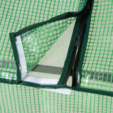 easycomfort easycomfort serra piccola per giardino e balcone con finestre e copertura in pe 180x90x70cm verde