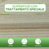 easycomfort fioriera rialzata in legno con gambe e ripiano inferiore per giardino e balcone 91x51x76cm 33183
