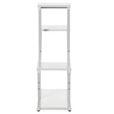 easycomfort scaletta portavasi a 4 livelli per interni ed esterni in mdf e acciaio 50.5x24x81 cm bianco