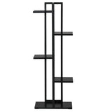 easycomfort scaletta portavasi a 5 livelli per interni ed esterni in mdf e acciaio 40x22x113 cm nero