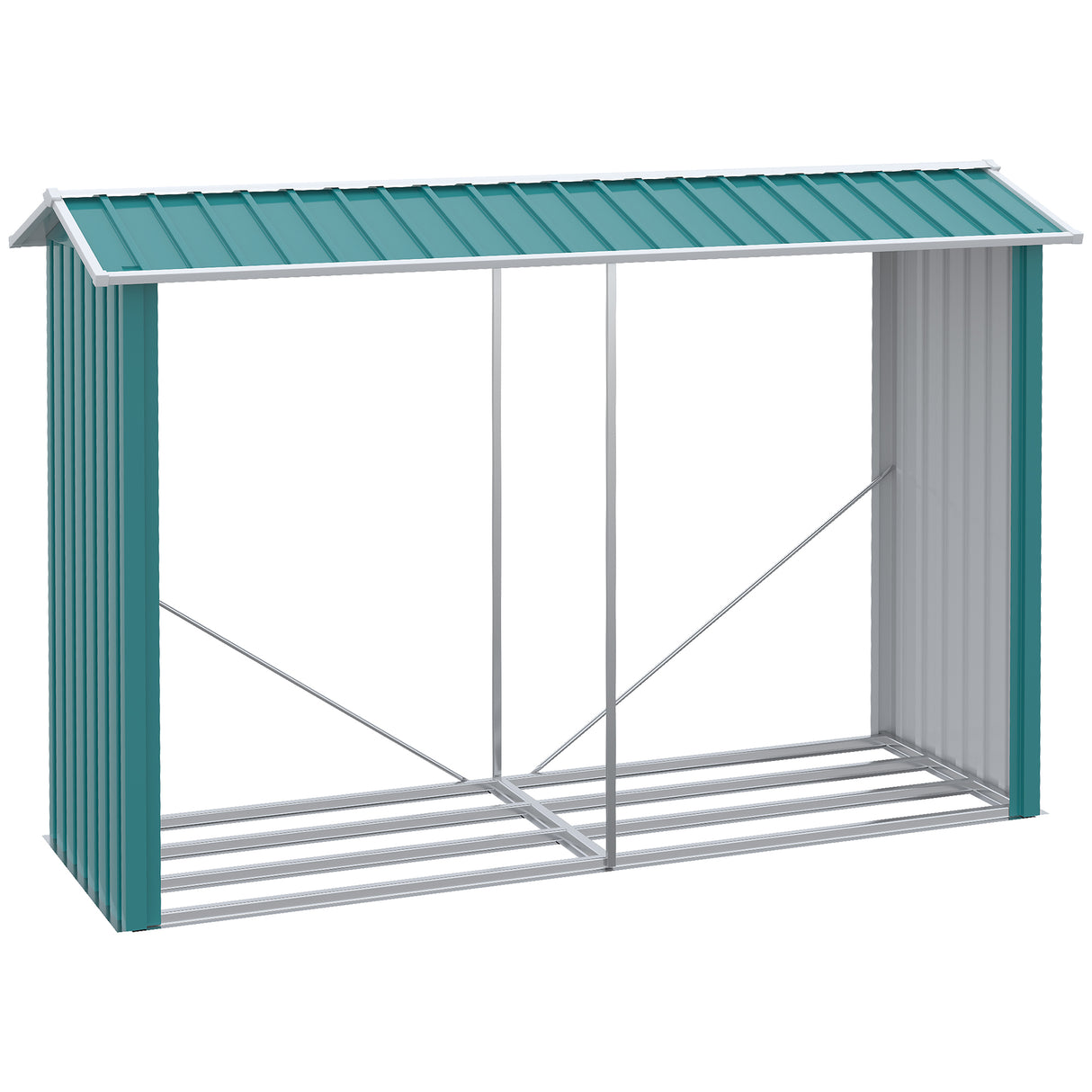 easycomfort easycomfort legnaia con struttura in acciaio galvanizzato e base rialzata 240x 86x160cm verde