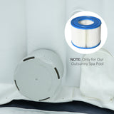 easycomfort set 6 filtri per piscine e spa gonfiabili in tessuto non tessuto o10.5x8cm blu e bianco