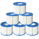 easycomfort set 6 filtri per piscine e spa gonfiabili in tessuto non tessuto o10.5x8cm blu e bianco