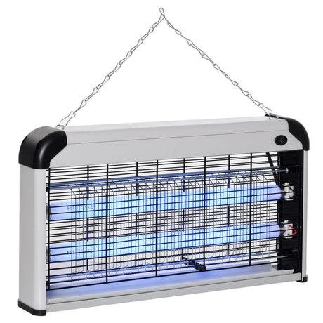 easycomfort easycomfort elettroinsetticida da esterno e interno con lampada antizanzare uv per 60m zanzariera elettrica 15w grigio