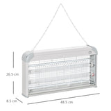 easycomfort easycomfort lampada antizanzare 30w 48.5x8.5x26.5cm