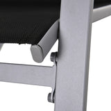 easycomfort sedia a dondolo da giardino impermeabile e antiruggine nera