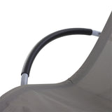 easycomfort easycomfort sedia a dondolo in texilene zero gravity grigio 154x80x84cm