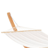easycomfort amaca con supporto in legno di pino e cotone per giardino 392x120x102cm bianca peso 150kg