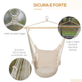 easycomfort easycomfort amaca altalena imbottita in corda per interni ed esterni bianca