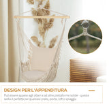 easycomfort easycomfort amaca altalena imbottita in corda per interni ed esterni bianca