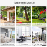 easycomfort sedia sospesa in poliestere e macrame per interni ed esterni crema