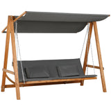 easycomfort easycomfort dondolo da giardino 3 posti convertibile in letto matrimoniale 225 5x113x180cm