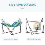 easycomfort easycomfort supporto con amaca autoportante pieghevole in cotone e acciaio 270x100x94cm