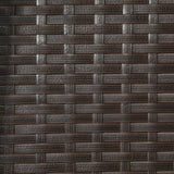 easycomfort dondolo da giardino 3 posti in rattan pe e acciaio con tettuccio regolabile e portabicchieri 204x112x150 cm