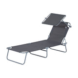 easycomfort easycomfort sdraio prendisole con tettuccio pieghvole schienale reclinabile grigio