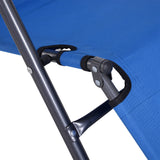easycomfort lettino sdraio pieghevole e richiudibile da giardino in tessuto oxford 135x60x89cm blu