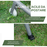 easycomfort easycomfort lettino sdraio prendisole matrimoniale con tettuccio regolabile crema