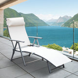 easycomfort easycomfort sdraio prendisole relax reclinabile pieghevole con cuscino beige