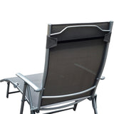 easycomfort easycomfort sdraio prendisole relax reclinabile pieghevole con cuscino giardino grigio