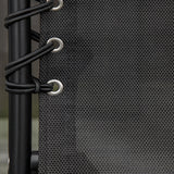 easycomfort easycomfort lettino prendisole in acciaio e tessuto traspirante con schienale reclinabile 197x58x26 cm nero