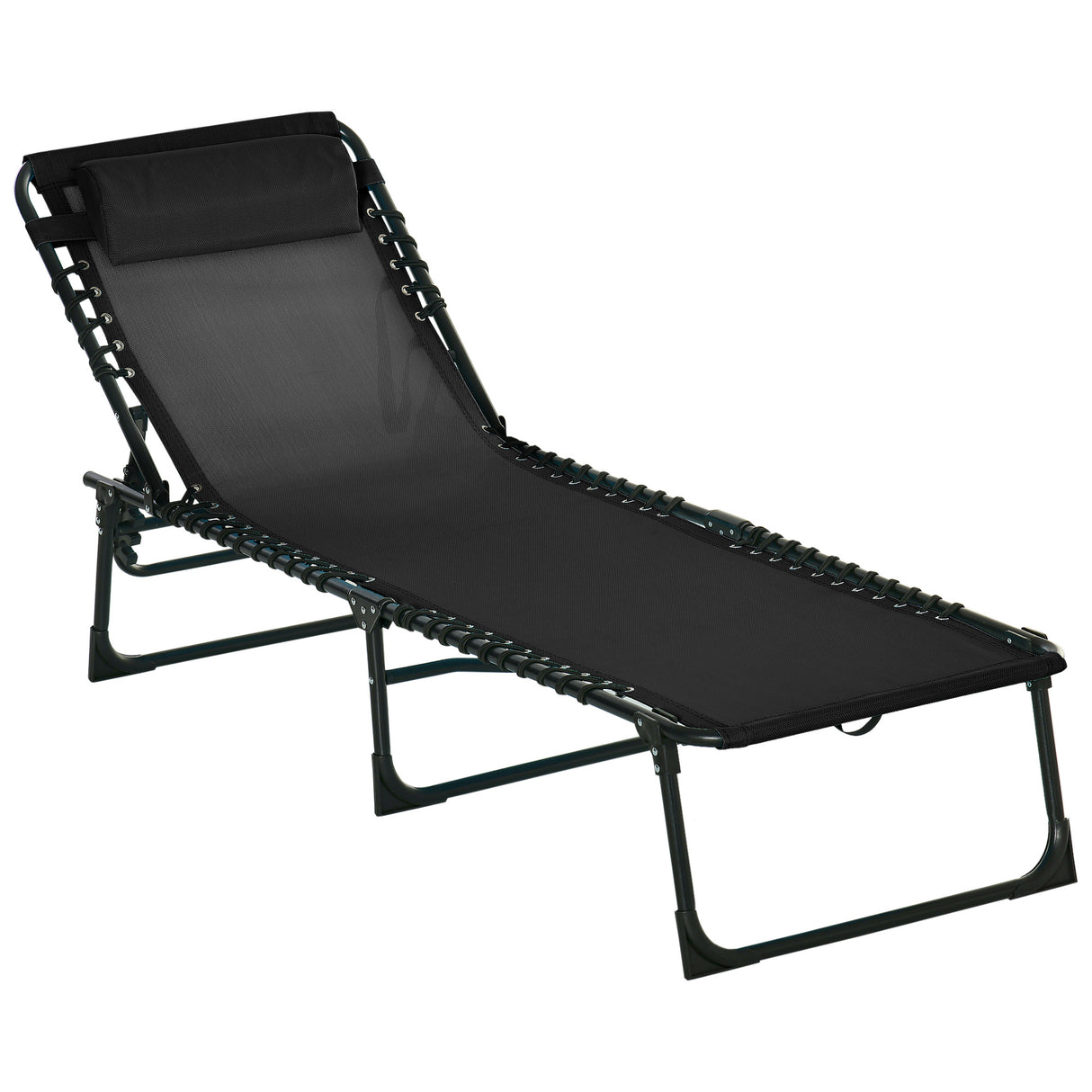easycomfort easycomfort lettino prendisole in acciaio e tessuto traspirante con schienale reclinabile 197x58x26 cm nero