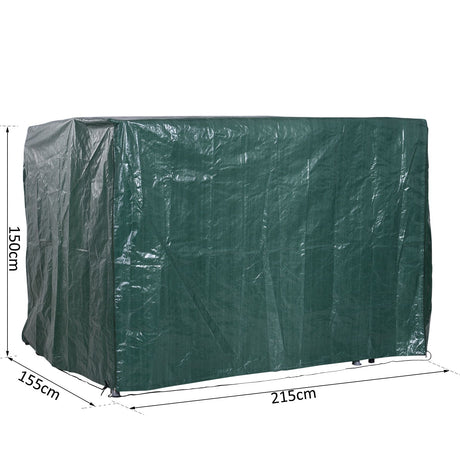 easycomfort easycomfort telo di copertura per mobili da esterno impermeabile anti muffa con fissaggio in pe verde 215x155x150cm