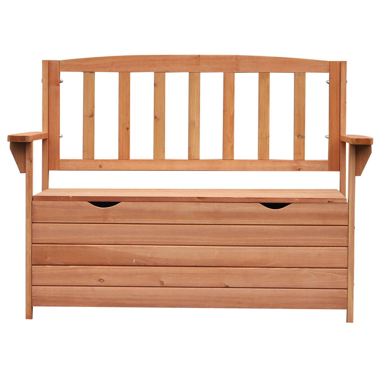 easycomfort easycomfort panchina in legno da giardino 2 posti con vano contenitore 112x58x84 cm