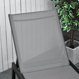 easycomfort lettino sdraio prendisole pieghevole con materassino in textilene grigio