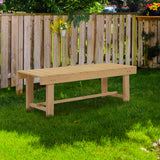 easycomfort easycomfort panchina da esterni impermeabile 2 posti in legno di abete 110x38x35cm